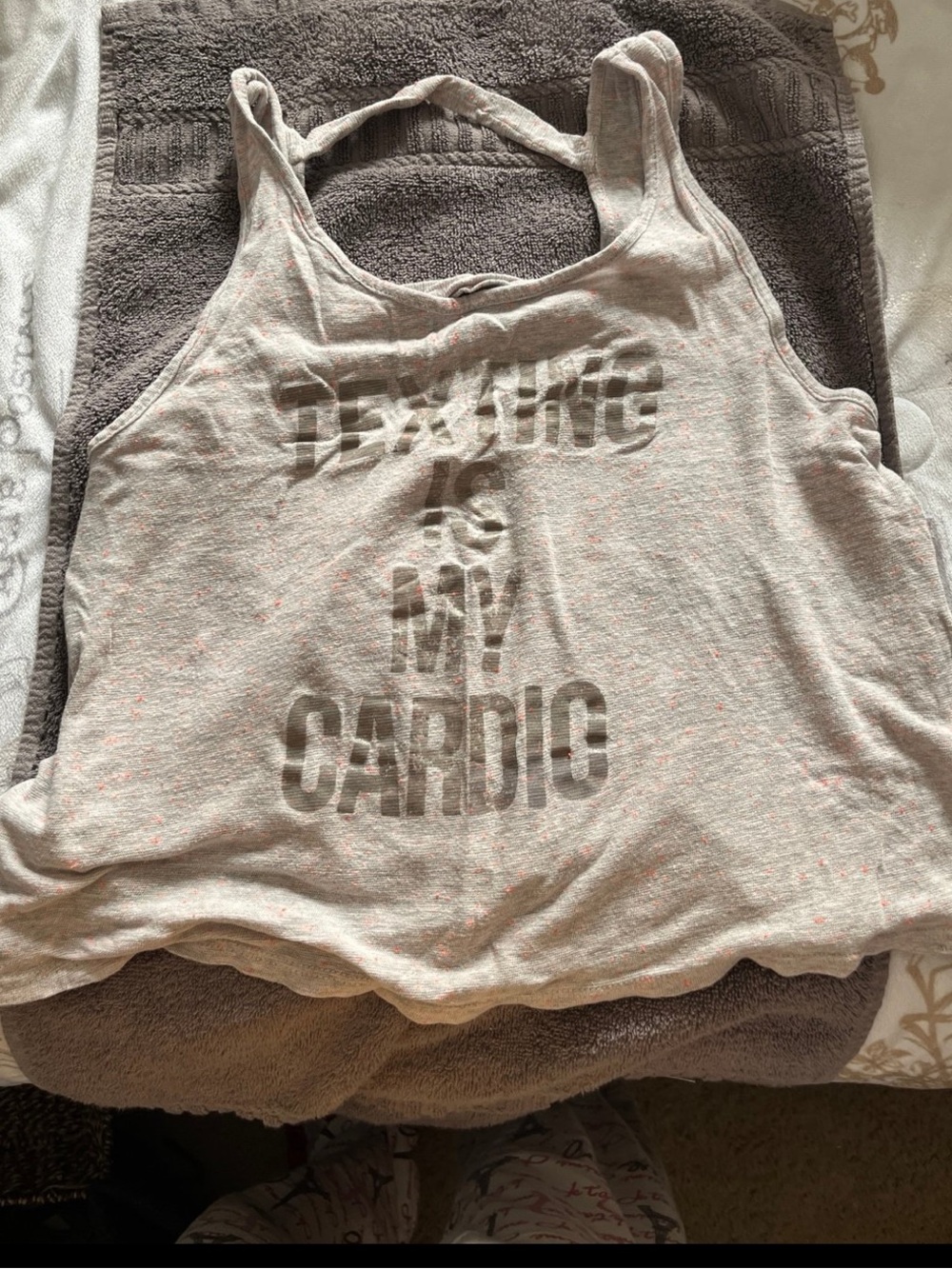 Texting is my cardio tank top